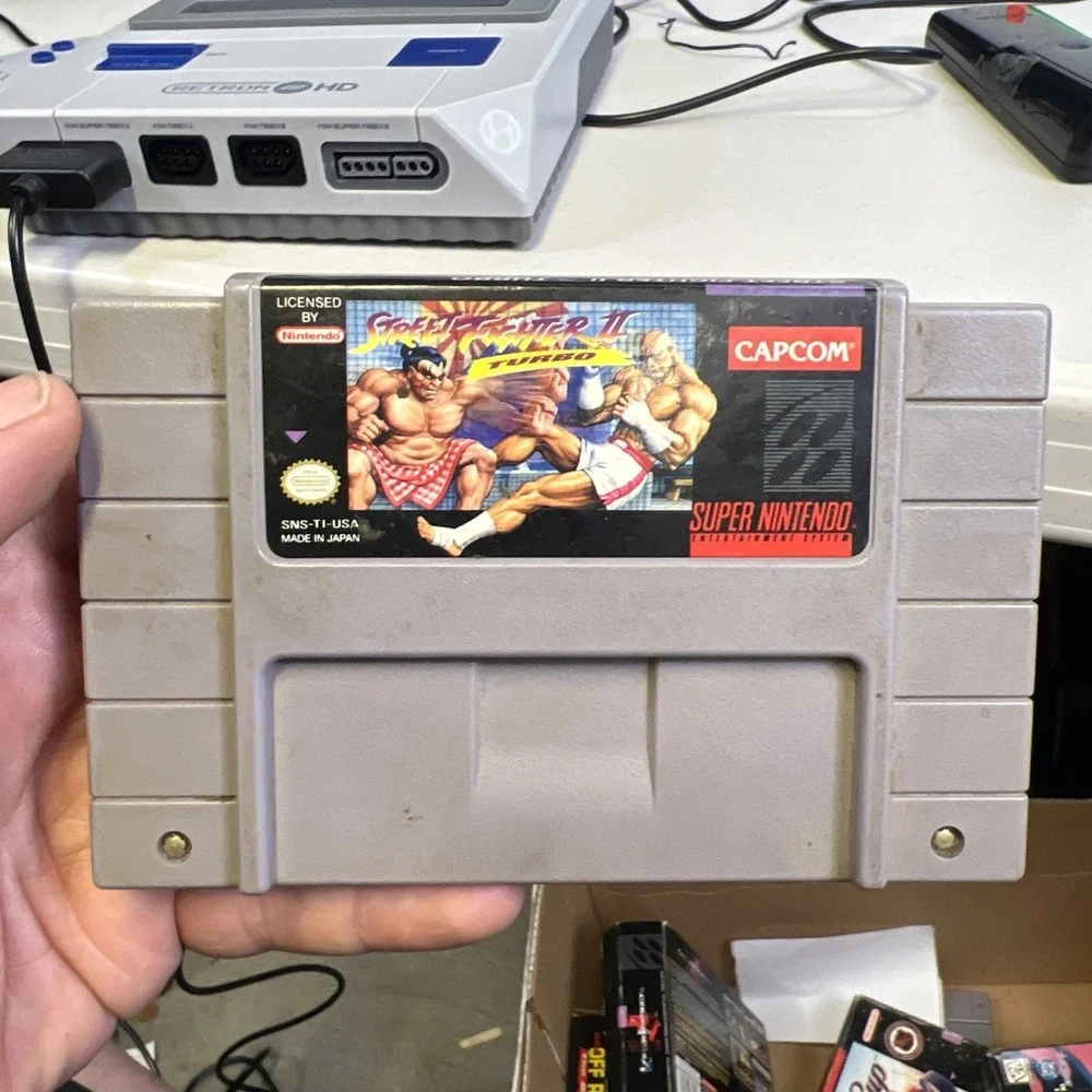 Street Fighter II Turbo Hyper Fighting Super Nintendo SNES Capcom Tested!